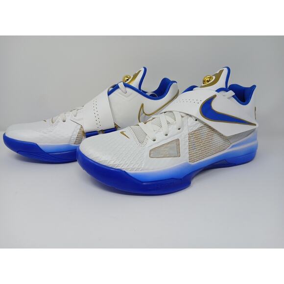 Nike Zoom KD 4 White/Hyper Royal Men\'s Size US 12 Basketball Shoes IB3546 100